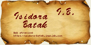 Isidora Batak vizit kartica